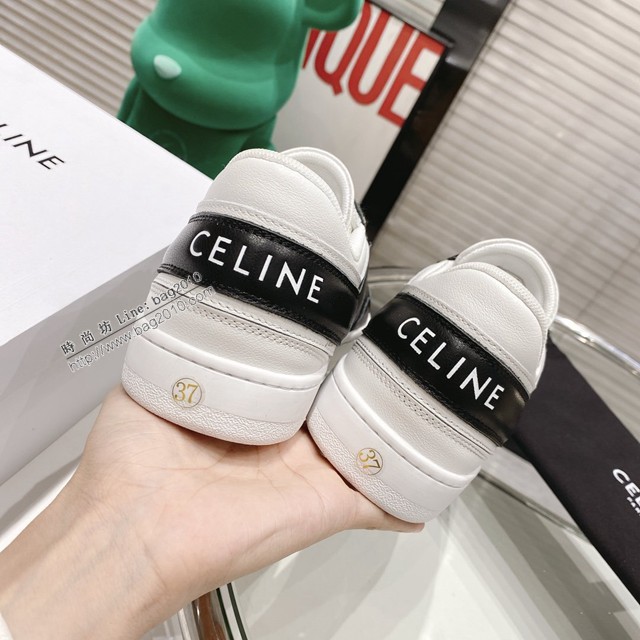 Celine專櫃女鞋 賽琳頂級原版2021春夏走秀情侶款CT-04TRAINER系列運動鞋小白鞋 dx2789